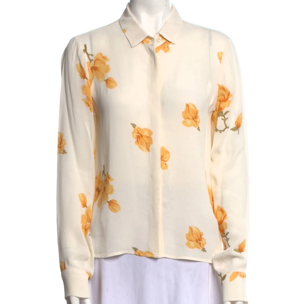 Reformation floral long sleeve blouse | Size XS